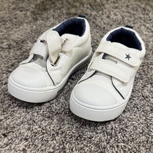 White Kids Shoes with Star Design